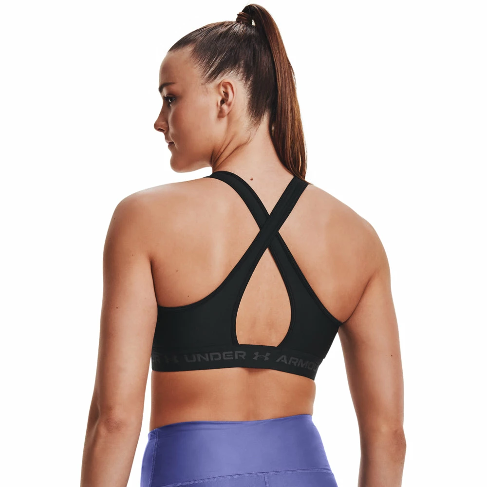 Under Armour Women's Mid Crossback Sports Bra - Image 5